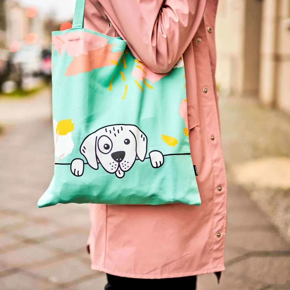 STRAYZ Doggo kangaskassi luomupuuvilla uniikki