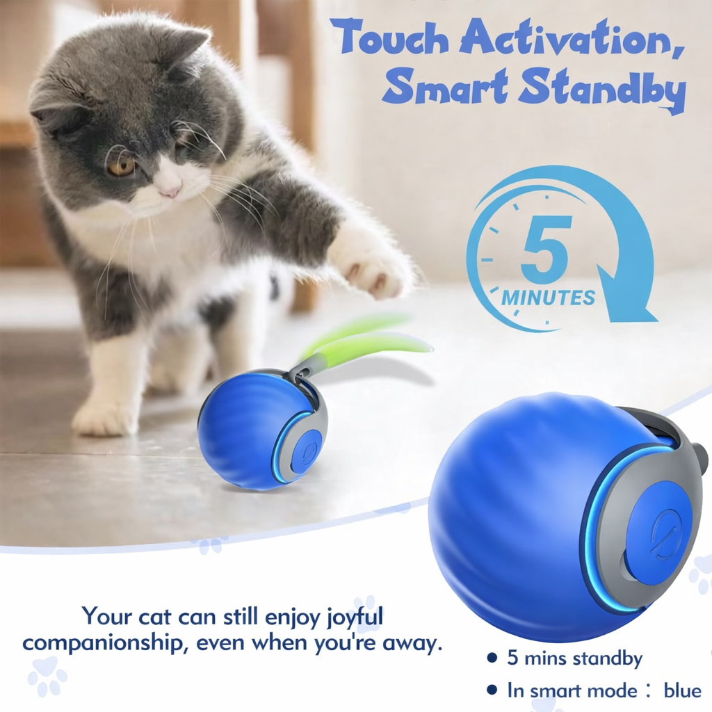 Felinoir Interactive Cat Toys kissalelu sininen liikkuva
