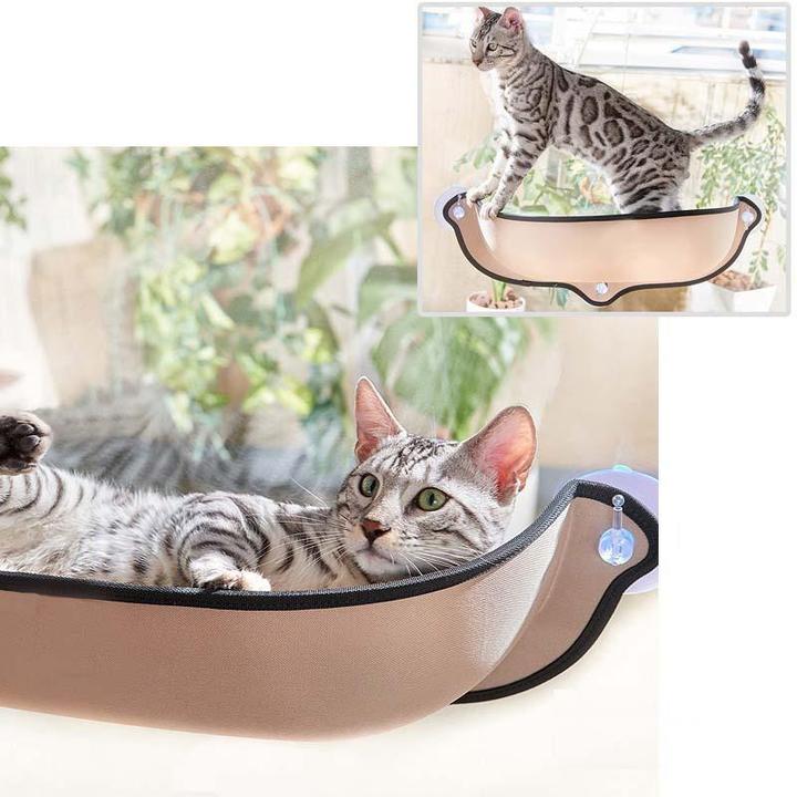 Purrbowl ikkunariippumatto kissalle 68x28 cm pehmusteella