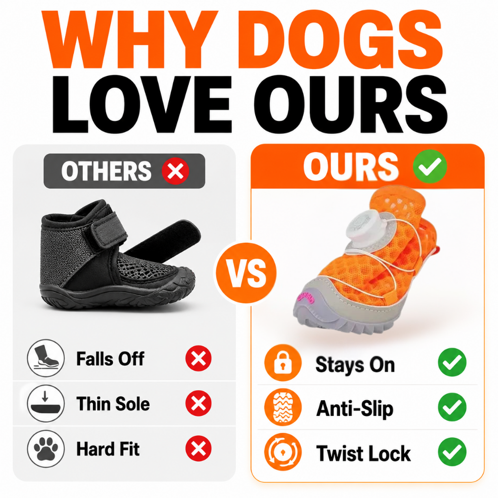 Felinoir Comfy Paw Shoes koiratossut 4 kpl koko 4 musta liukumaton