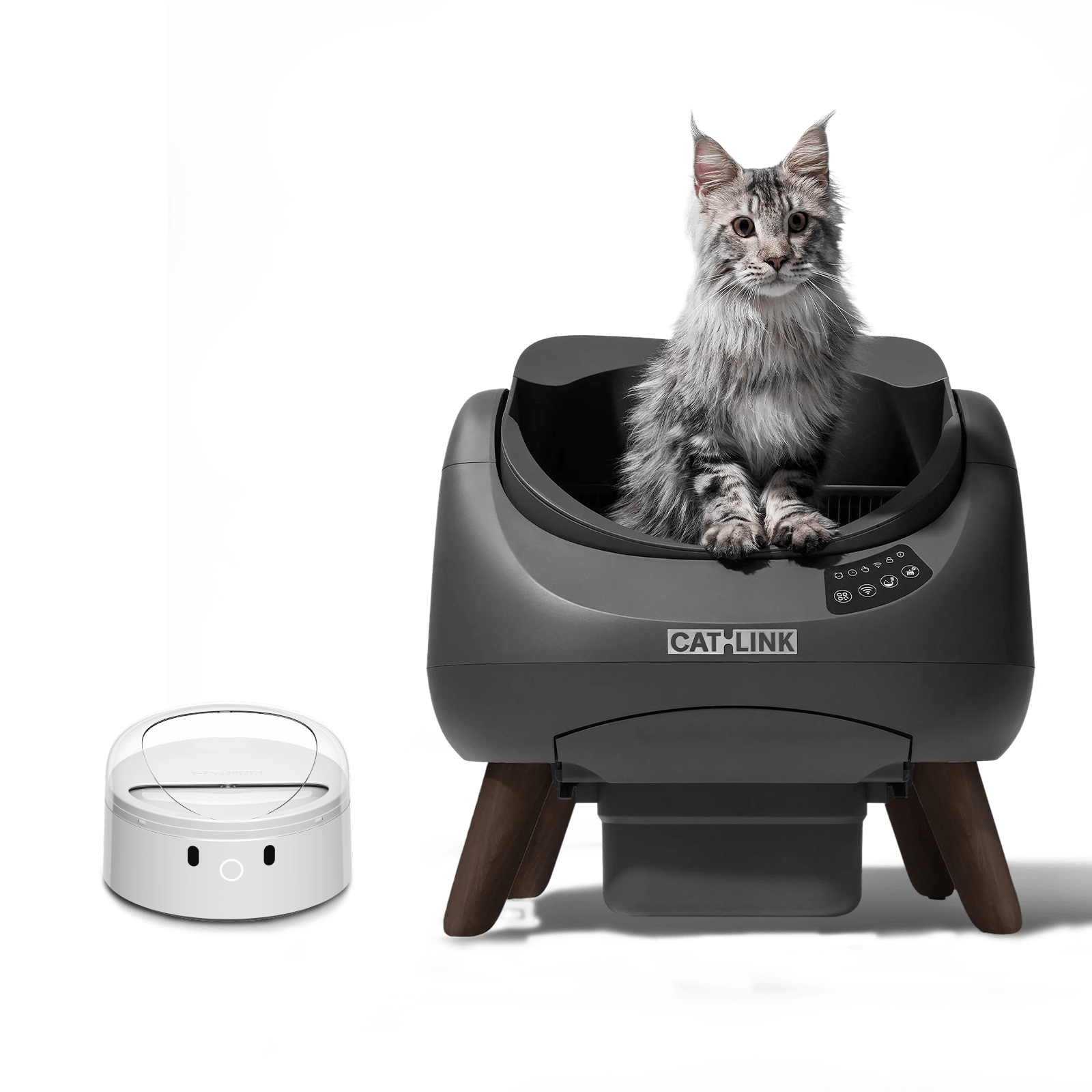 CATLINK Open-X itsepuhdistuva kissanhiekkalaatikko valkoinen settinä