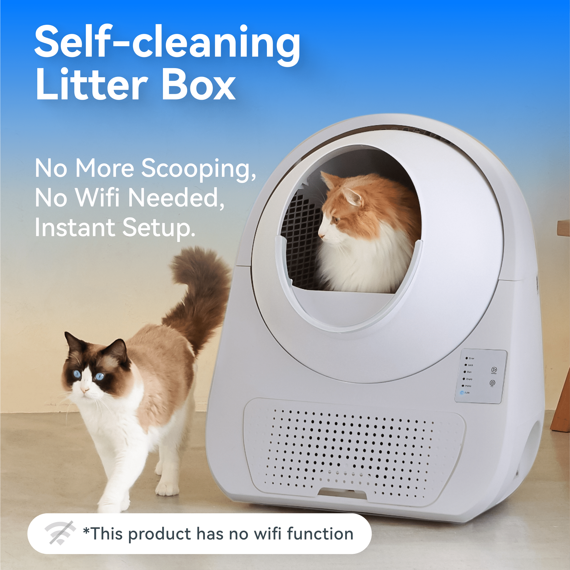 CATLINK Young itsepuhdistuva kissanhiekkalaatikko rampilla