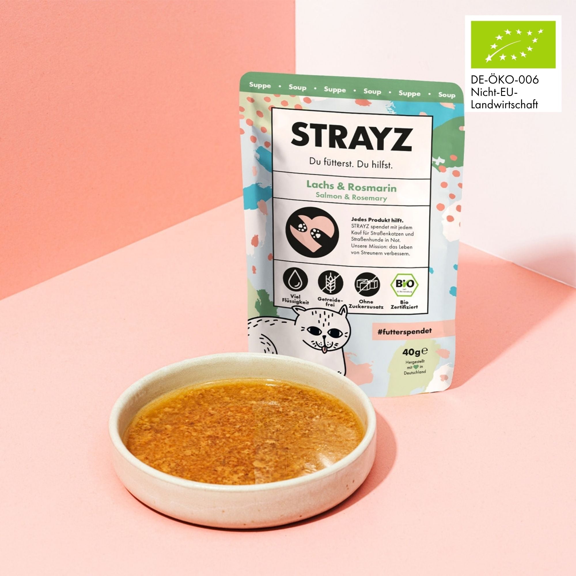 STRAYZ Katzensuppen kissan keittojen maistiaispaketti kana lohi
