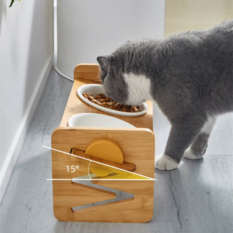Purrbowl ortopedinen kuppiteline kissalle säädettävä 4 tasoa