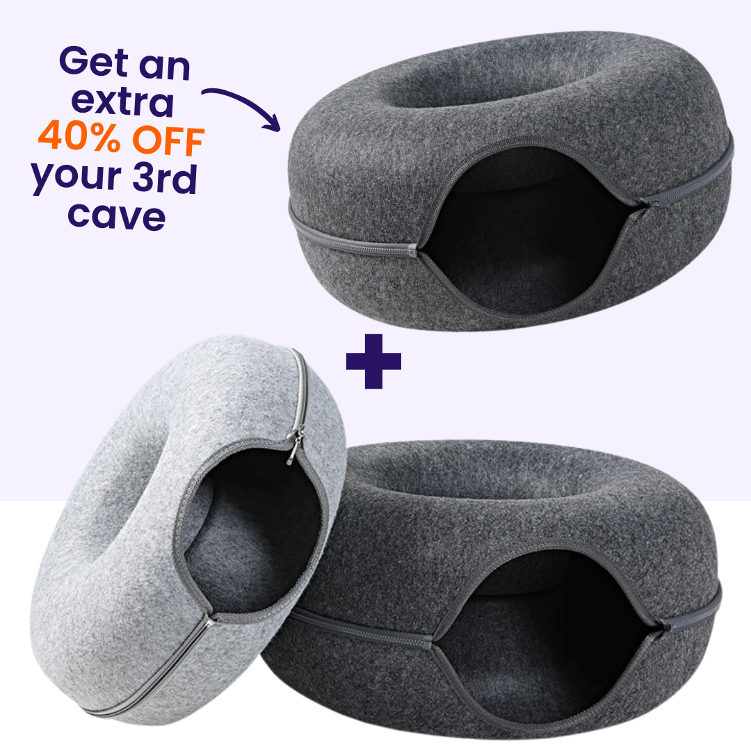 Purrbowl Donut kissaluola 3 kpl harmaa sekoitus