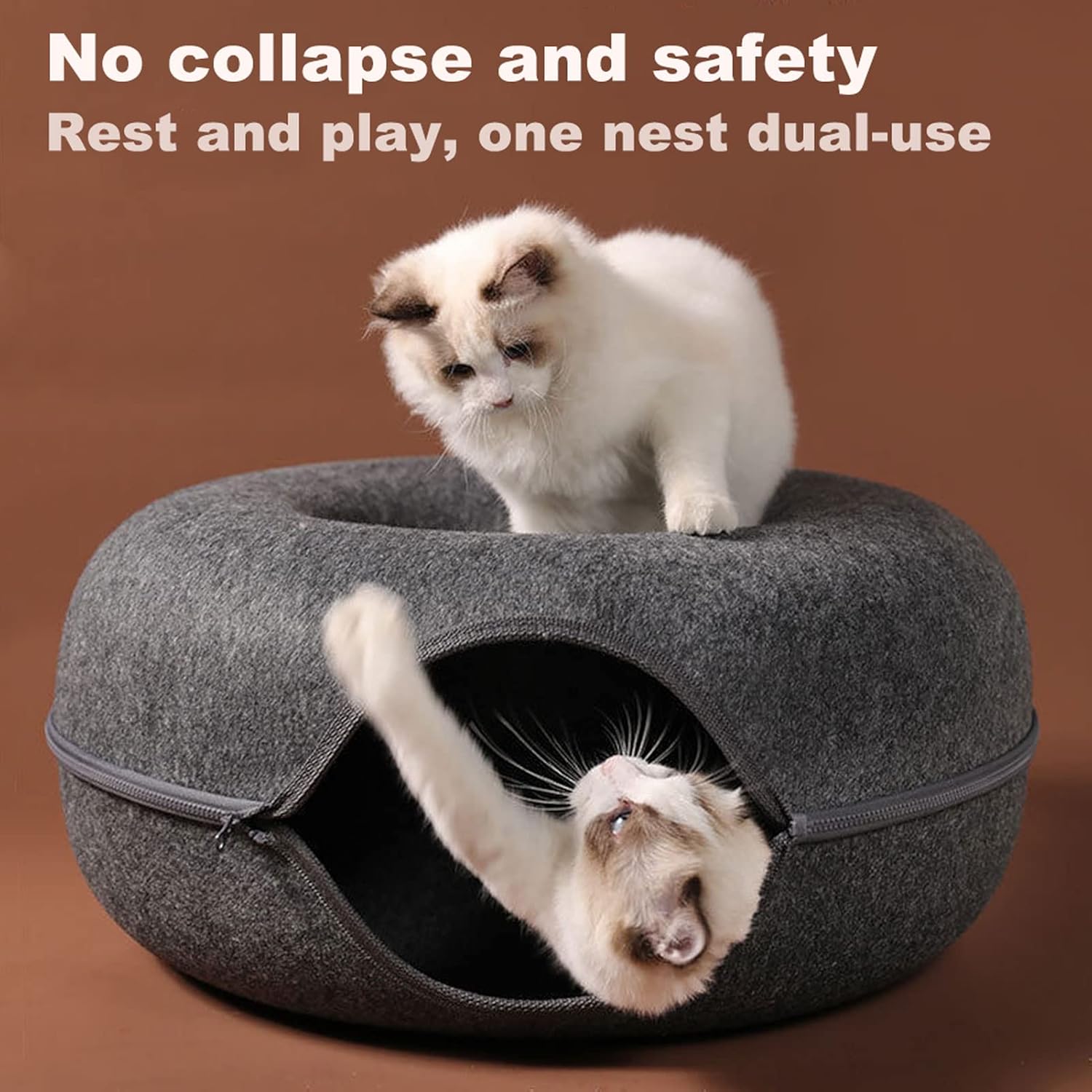 Felinoir Peekaboo Cave kissan luola tummanharmaa M