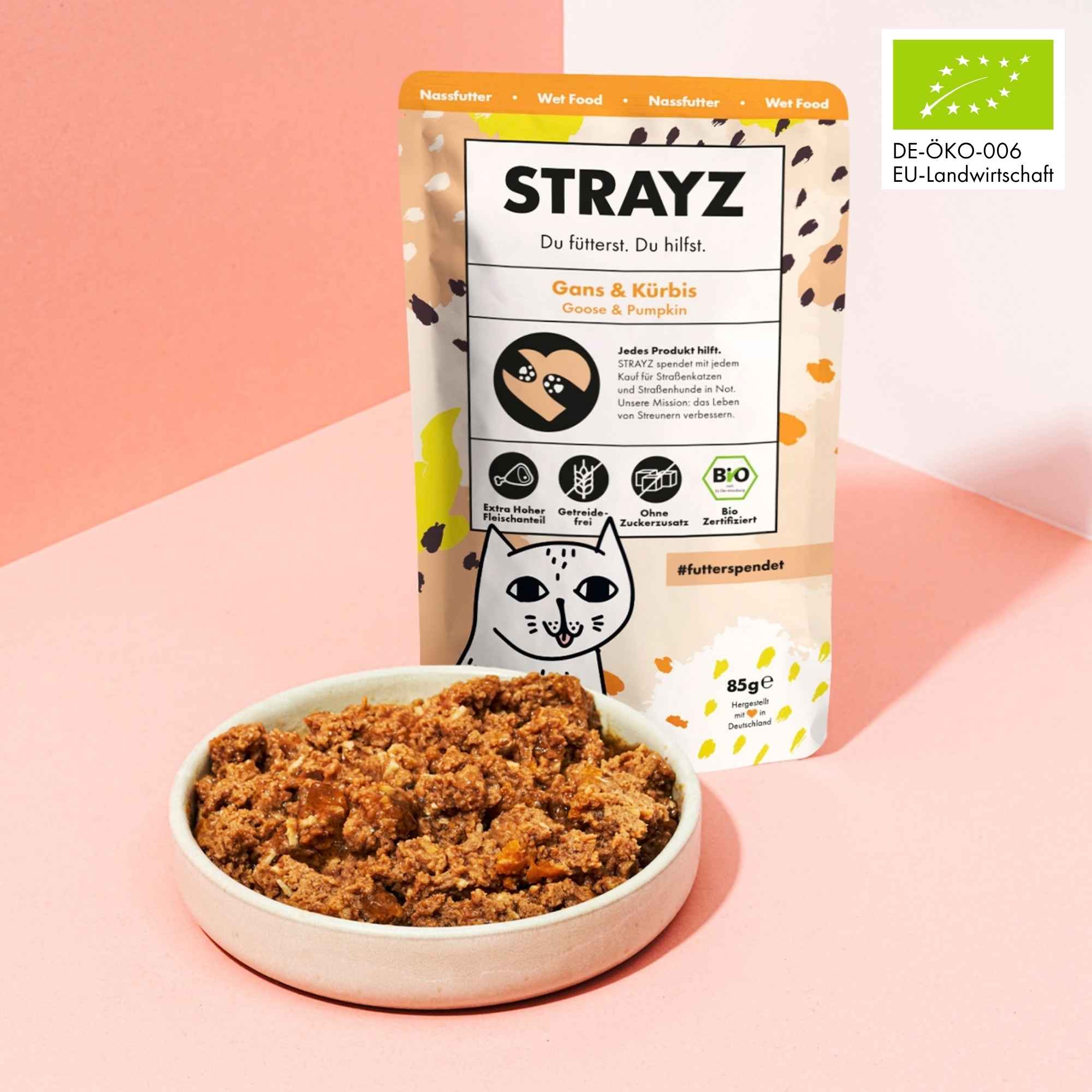 STRAYZ Nassfutter kissan märkäruoan maistiaispaketti 400 g