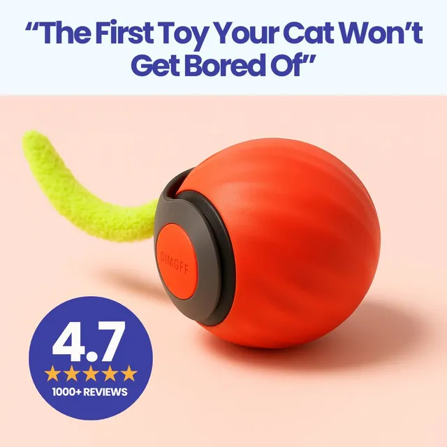Purrbowl PurrBall 3.0 kissalelu pallo 1 kpl interaktiivinen