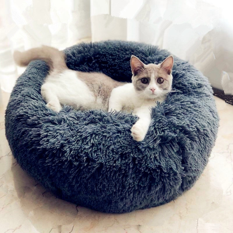 Purrbowl rauhoittava donitsipeti kissalle 60 cm vaaleanharmaa
