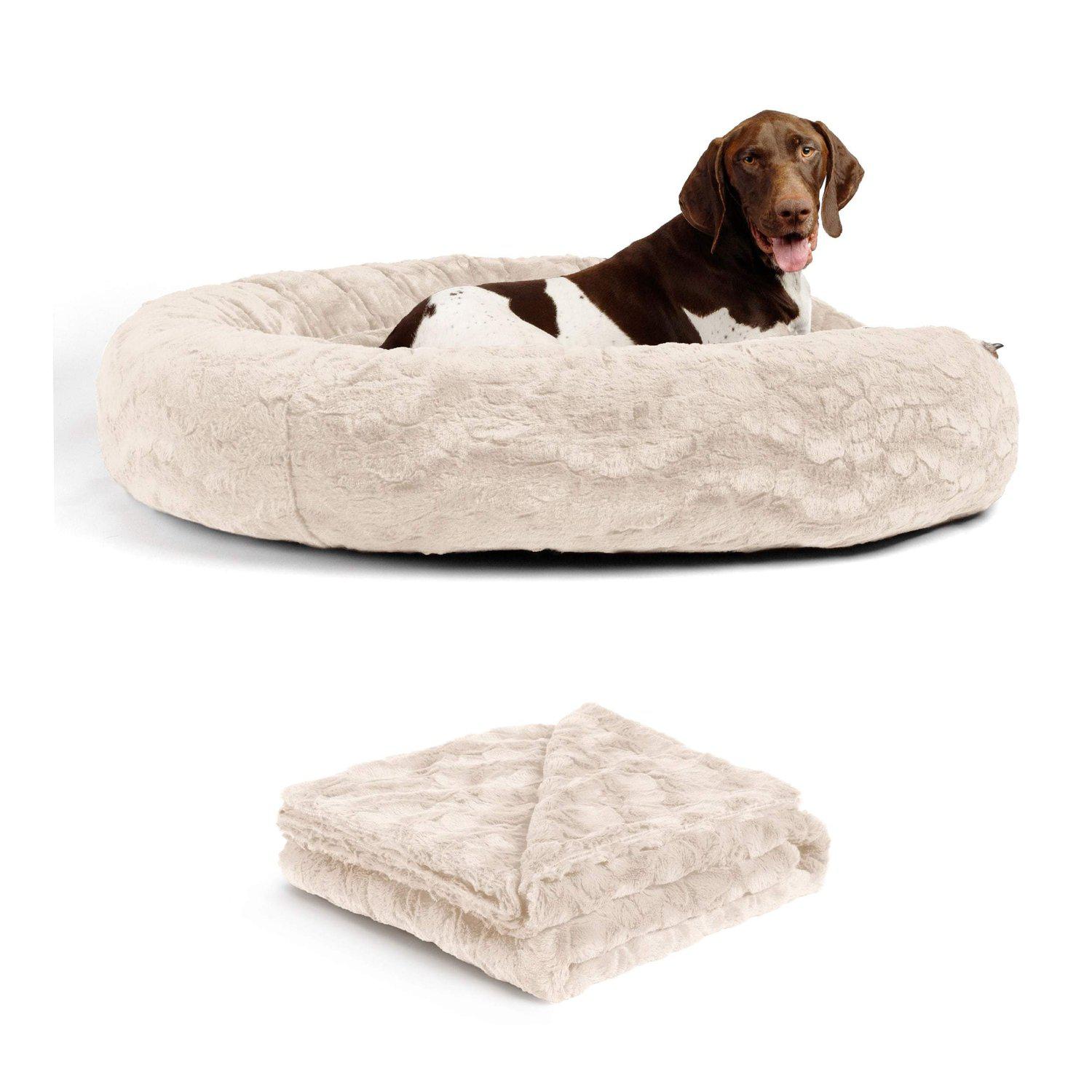 Best Friends By Sheri Calming Donut Lux Fur koiranpeti 45x45 harmaa sett