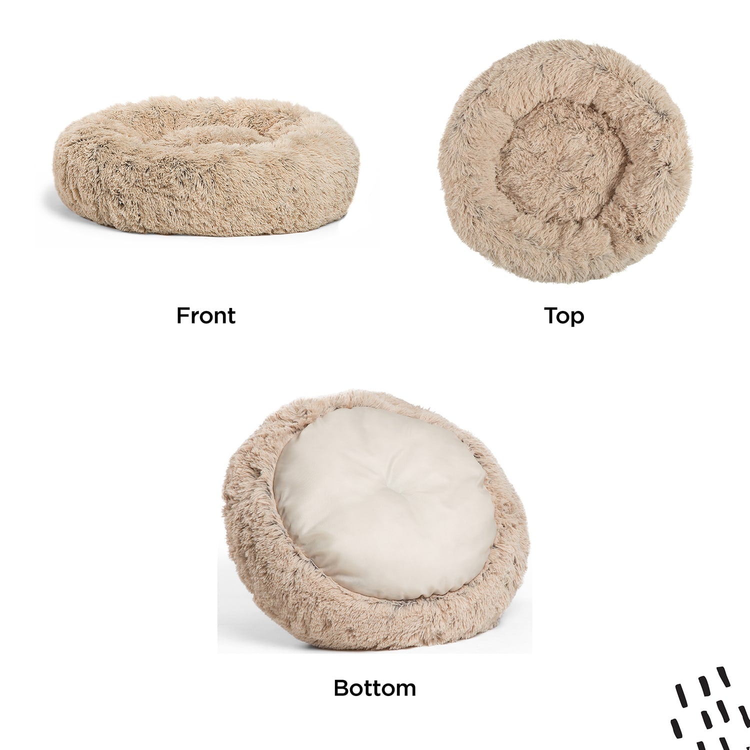Best Friends By Sheri Calming Donut koiranpeti 58 cm Taupe rauhoittava