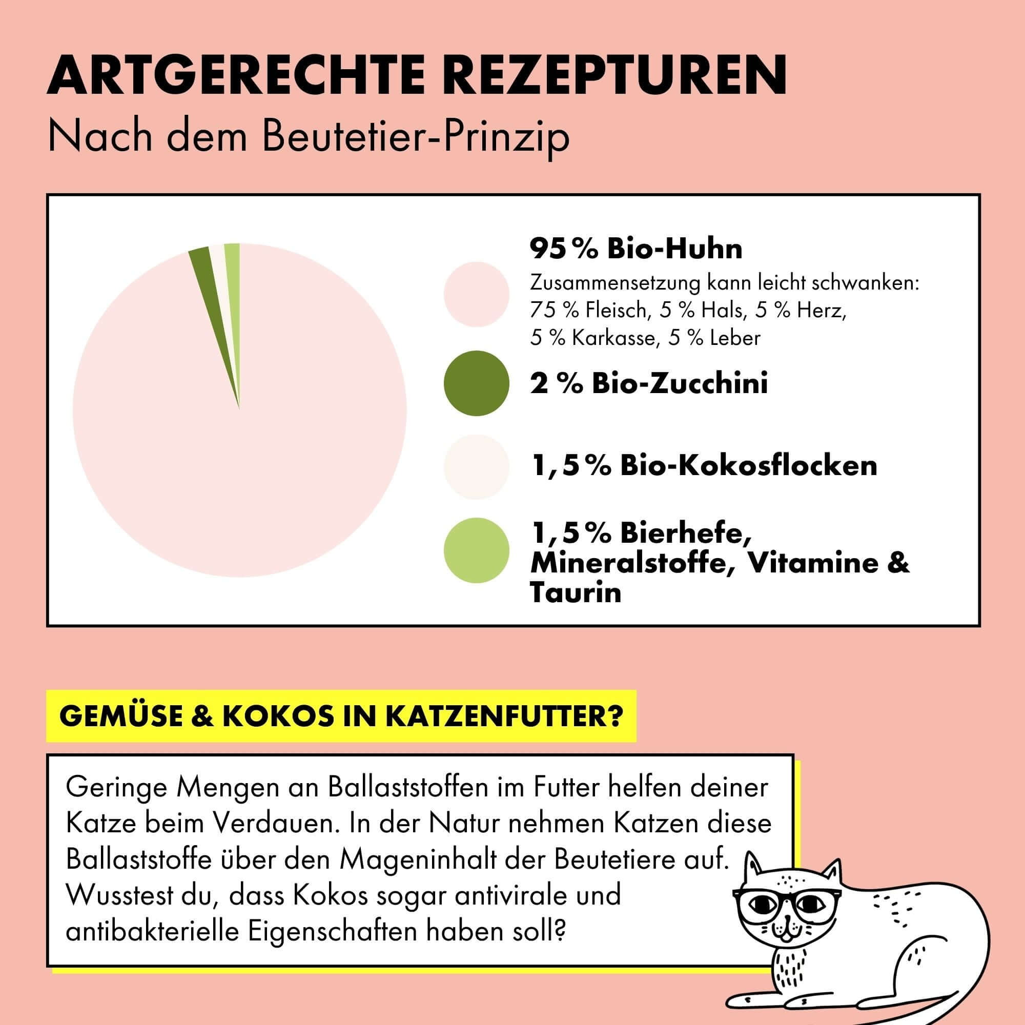 STRAYZ Huhn Zucchini kissan märkäruoka 85 g viljaton