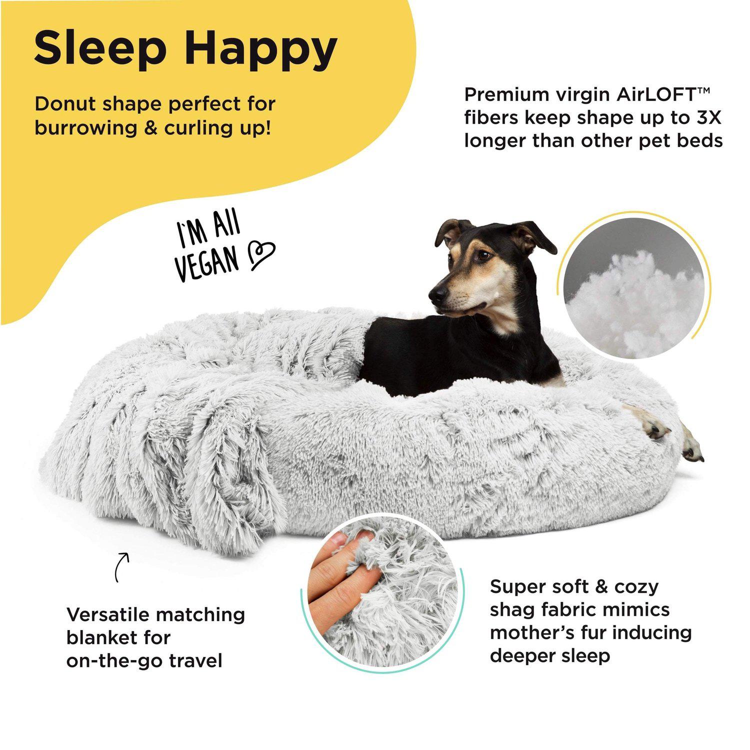 Best Friends By Sheri Original Calming Donut koiran peti 36"x36" Taupe + huopa