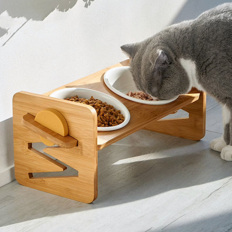 Purrbowl ortopedinen kuppiteline kissalle säädettävä 4 tasoa