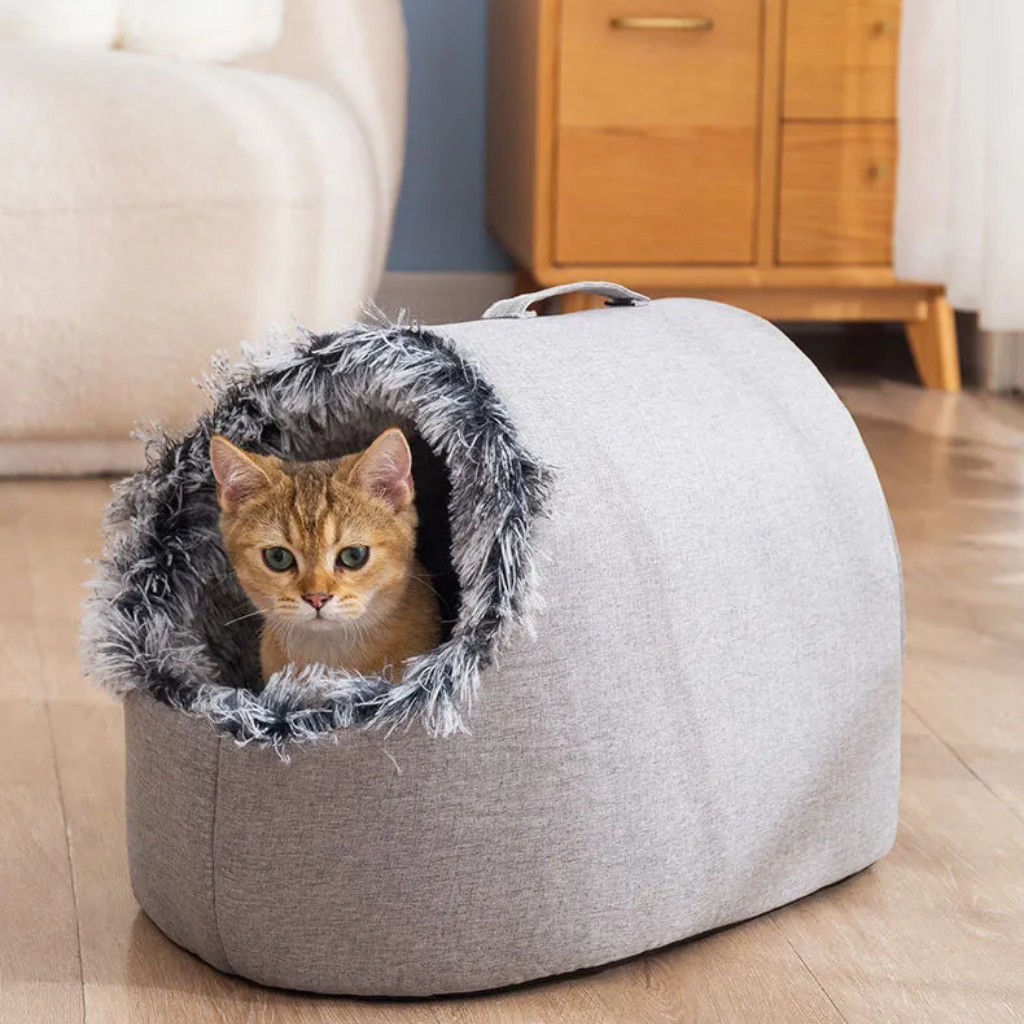 Felinoir lämmin lemmikin pesä tummanharmaa M