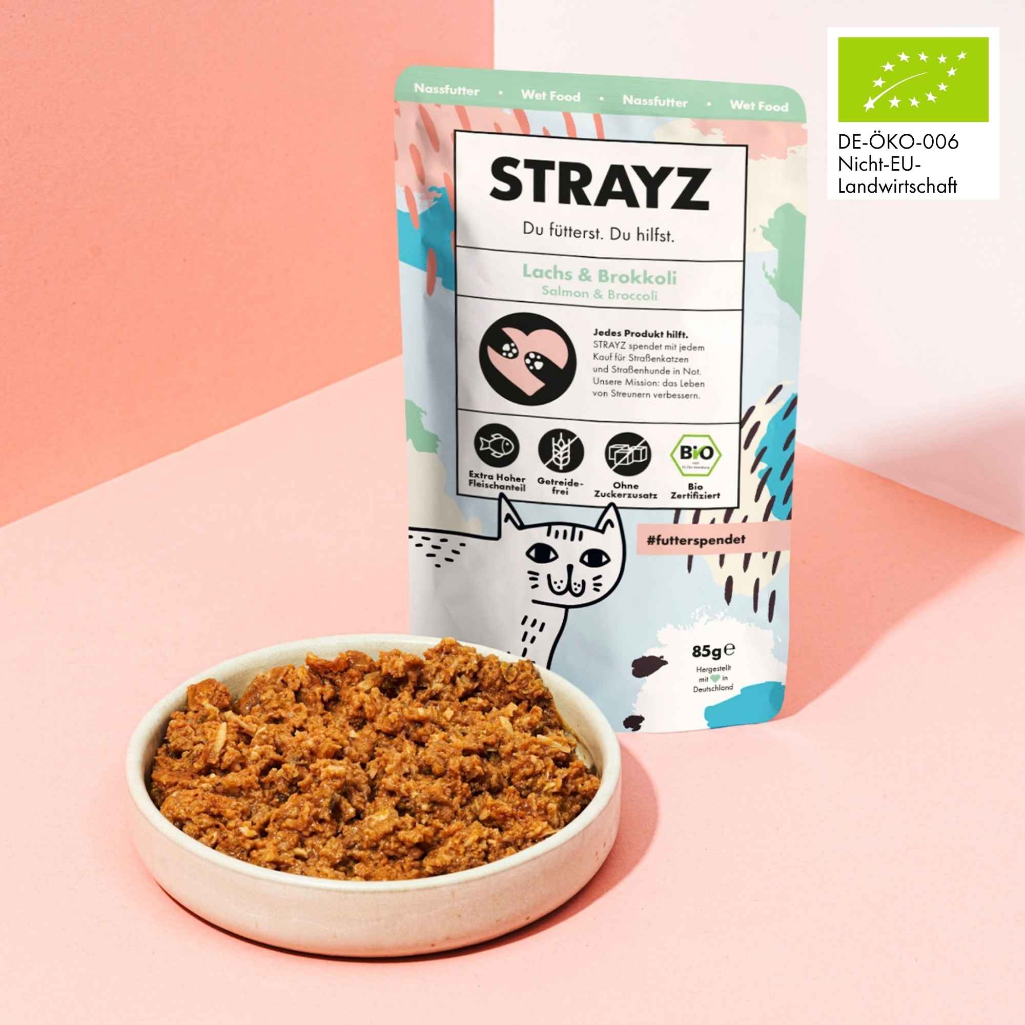STRAYZ lohi-parsakaali märkäruoka kissalle 85g viljaton