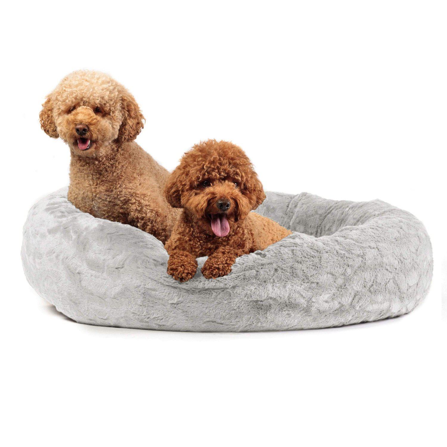 Best Friends Donut Lux koiranpeti 36x36 Gray tekoturkis