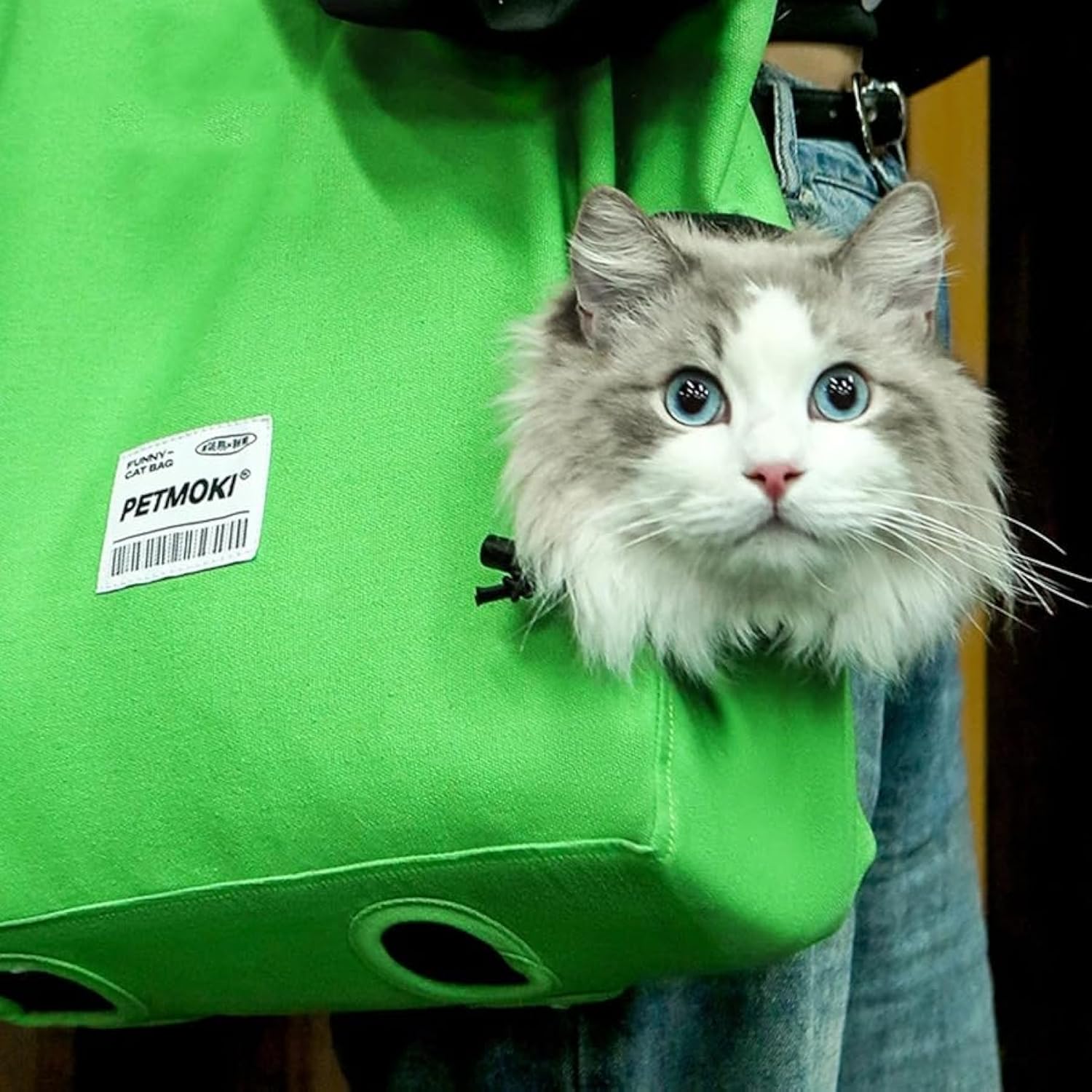 Felinoir Petmoki kissan kantolaukku vihreä