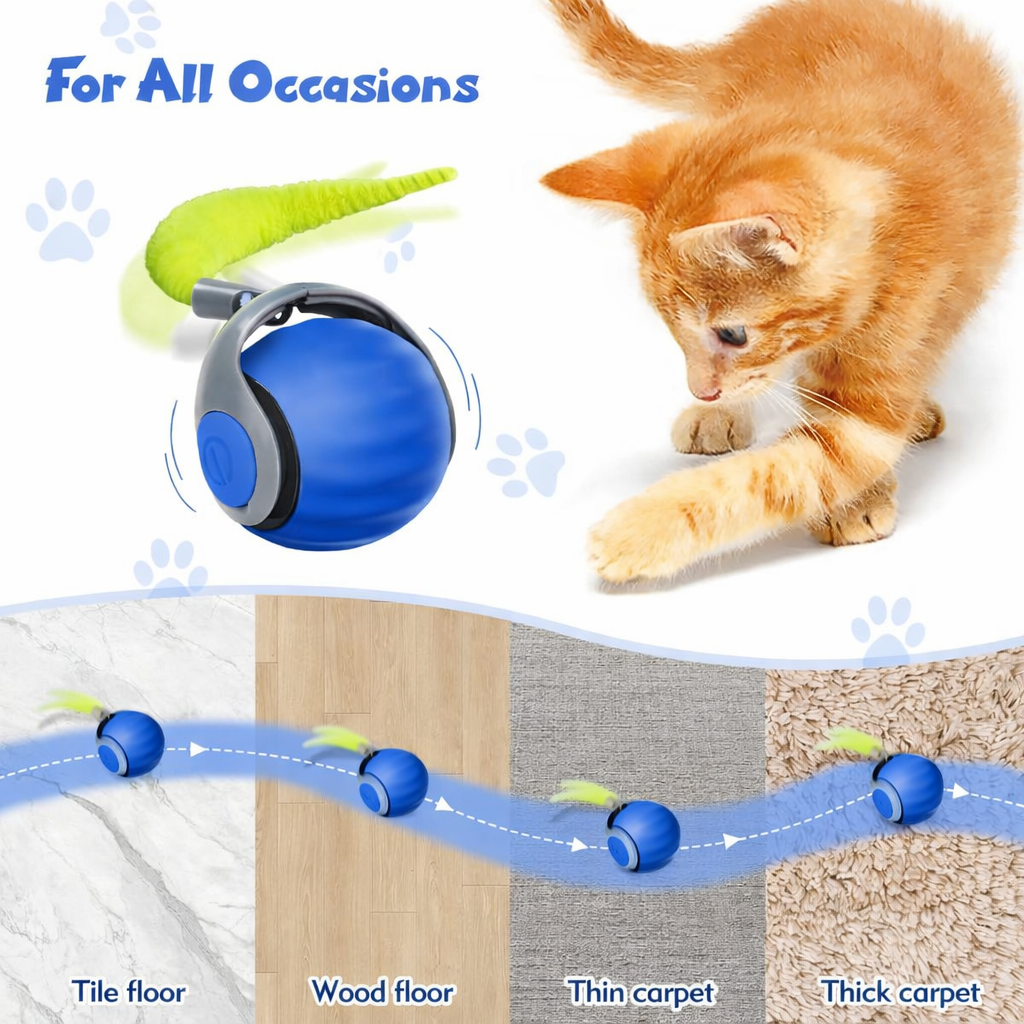 Felinoir Interactive Cat Toys kissalelu sininen liikkuva