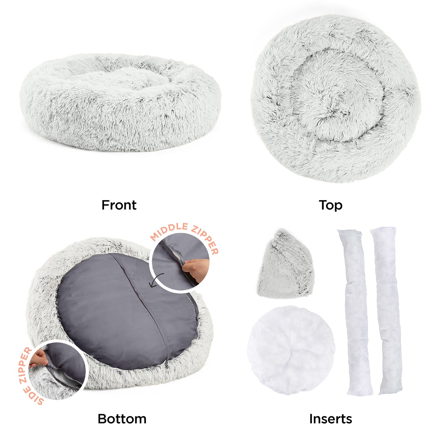 Best Friends By Sheri Calming Donut koiranpeti 114 cm Frost iso