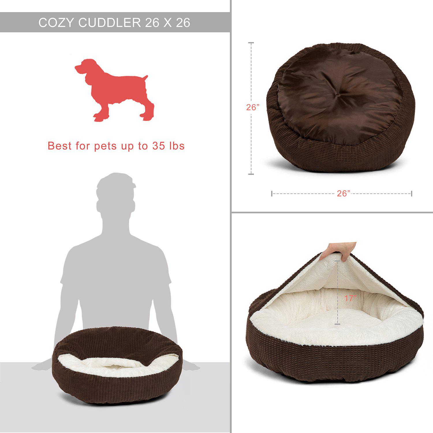 Best Friends By Sheri Cozy Cuddler Mason lemmikin peti Jumbo Dark Chocolate