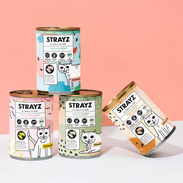 STRAYZ Nassfutter kissan märkäruoan maistiaispaketti 400 g