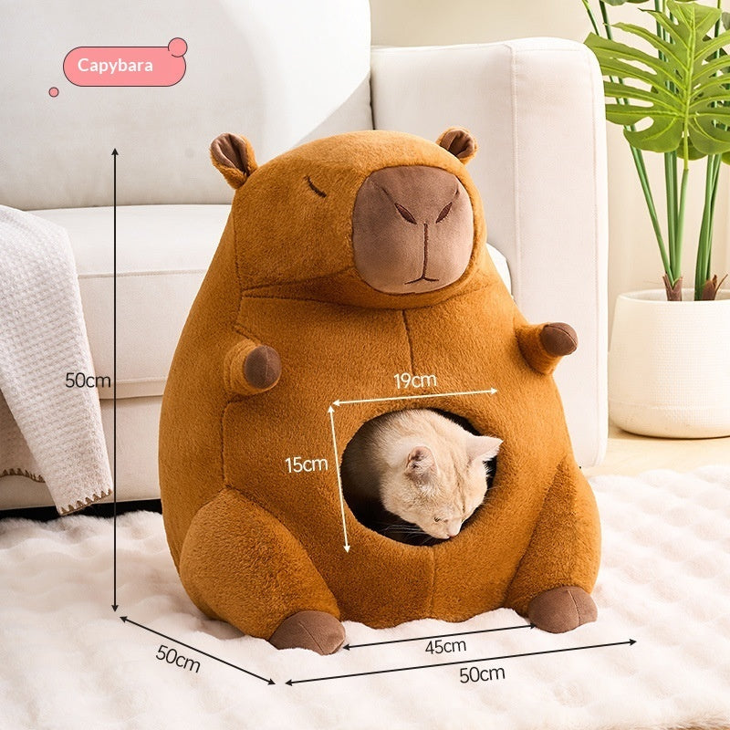 Miaouplay Capybara kissanpesä pehmeä lämmin