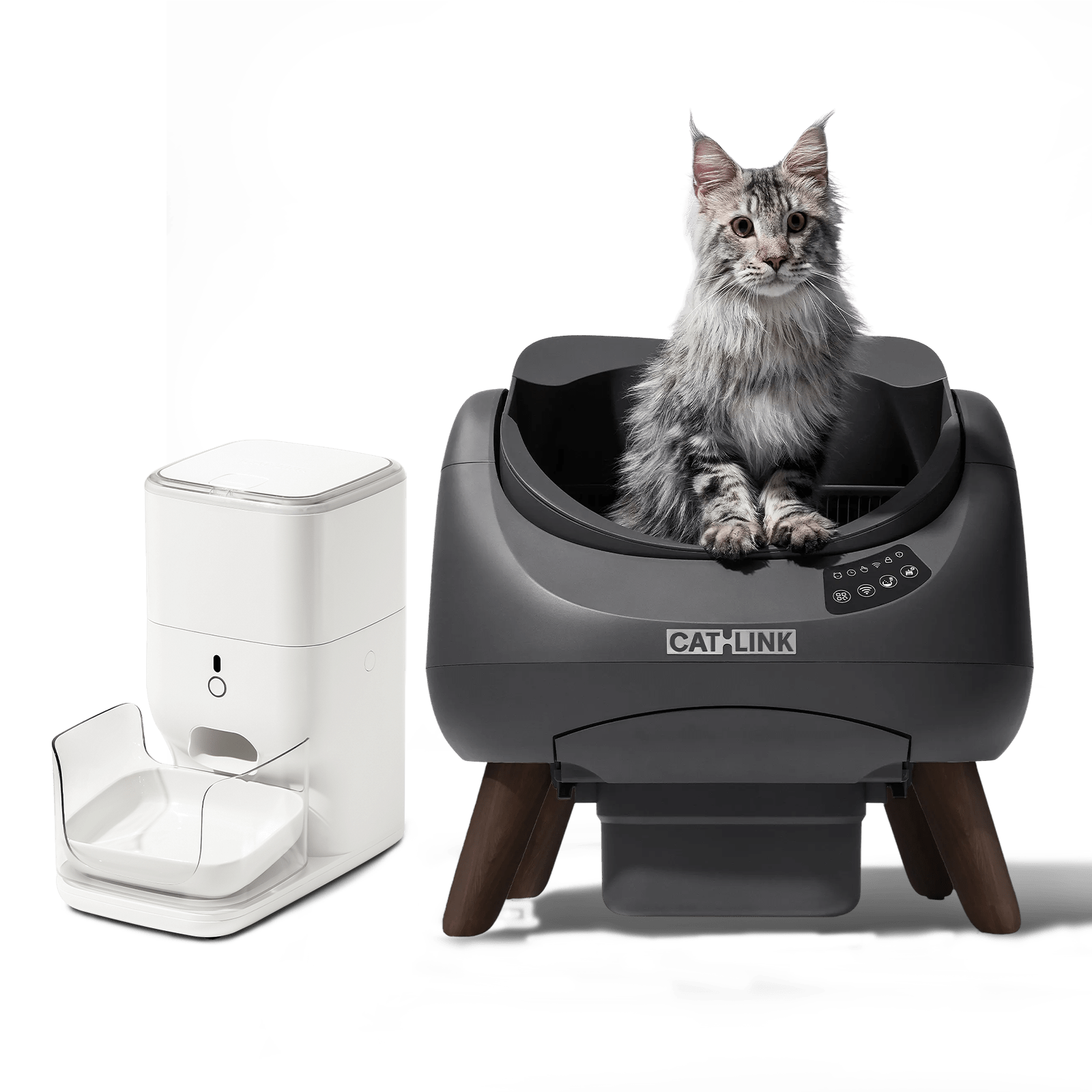 CATLINK Open-X itsepuhdistuva kissanhiekkalaatikko valkoinen settinä