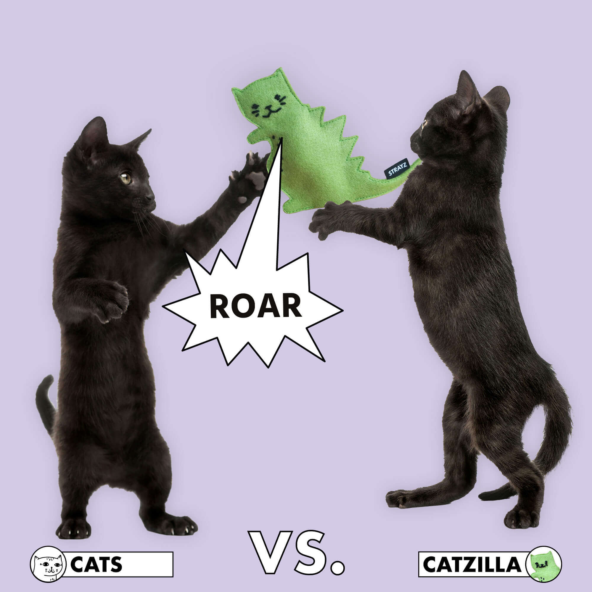 STRAYZ Catzilla kissanlelu baldriaanityyny