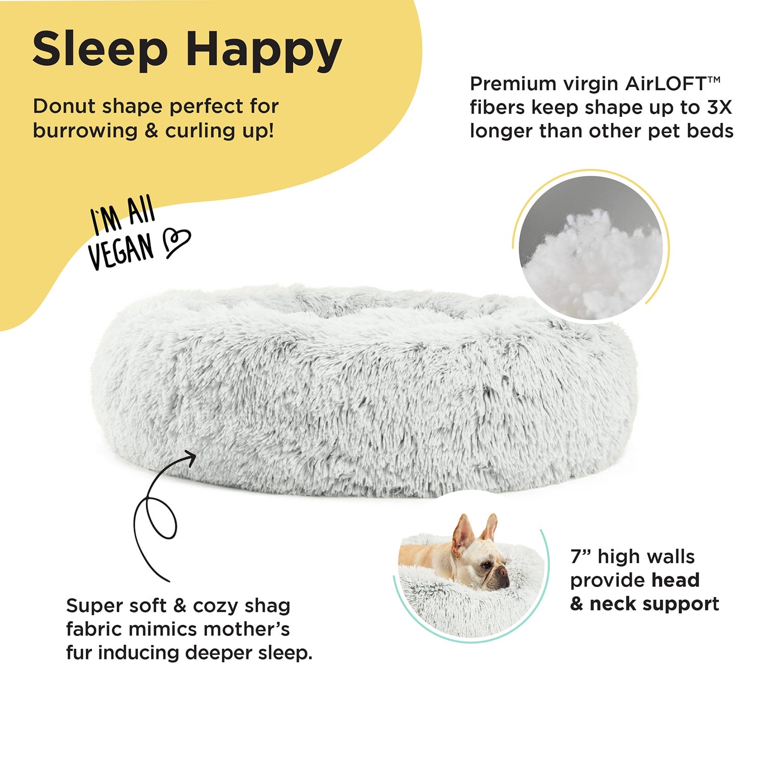 Best Friends By Sheri Calming Donut koiranpeti 58 cm Taupe rauhoittava
