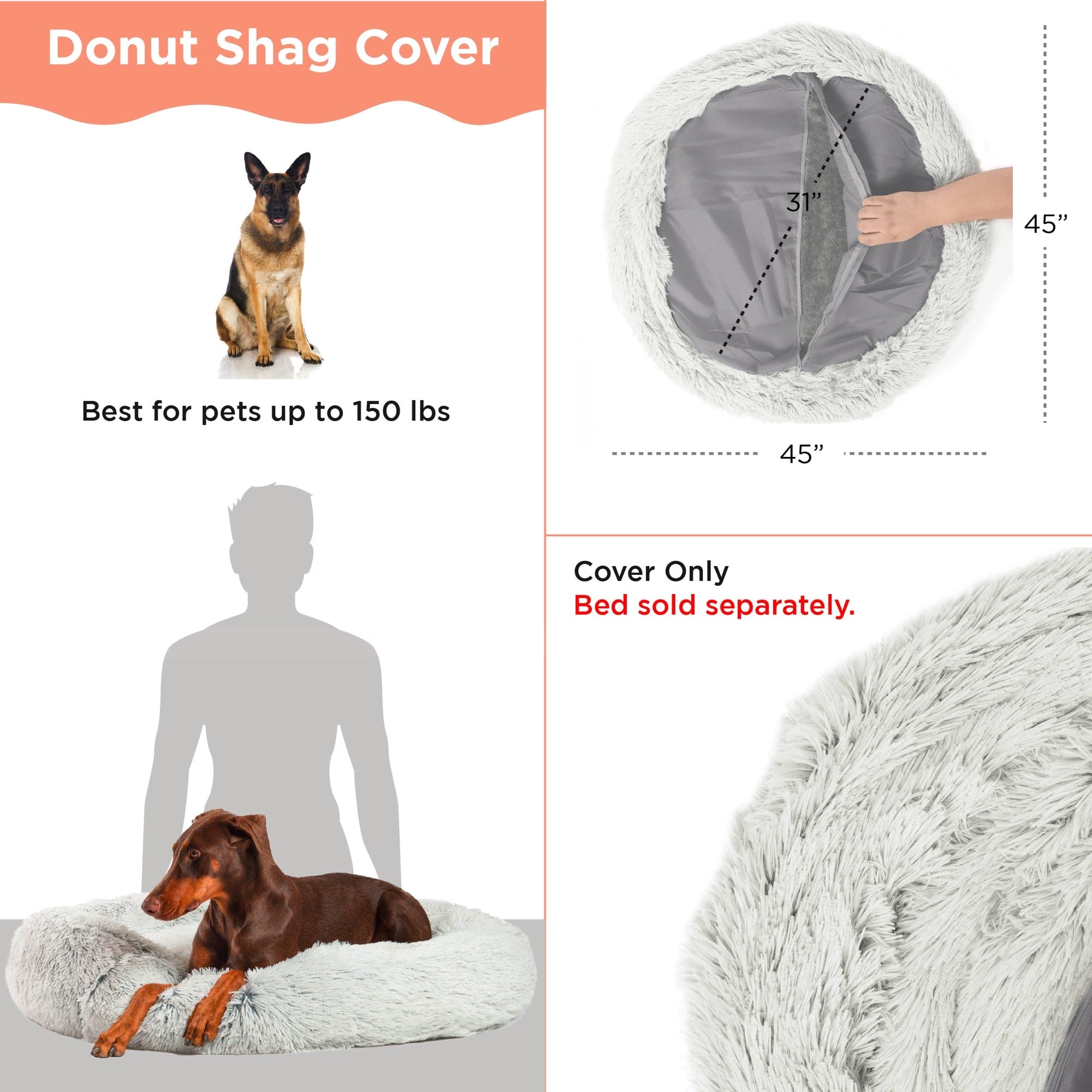 Best Friends By Sheri Calming Donut vaihtopäällinen 45x45 Frost