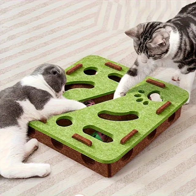 Miaouplay labyrintti kissalle pyöreä sinikeltainen