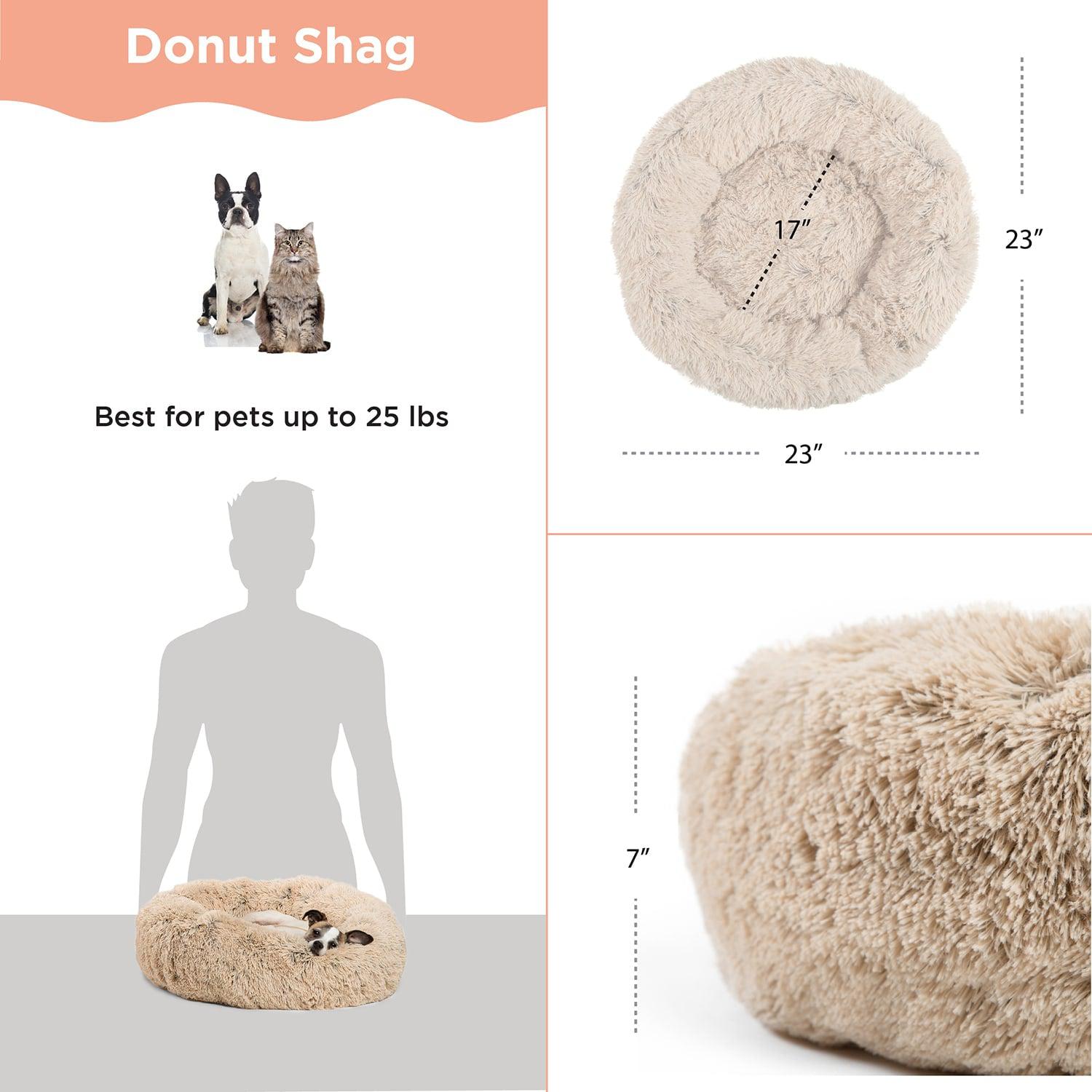 Best Friends By Sheri Calming Donut koiranpeti 58 cm Taupe rauhoittava