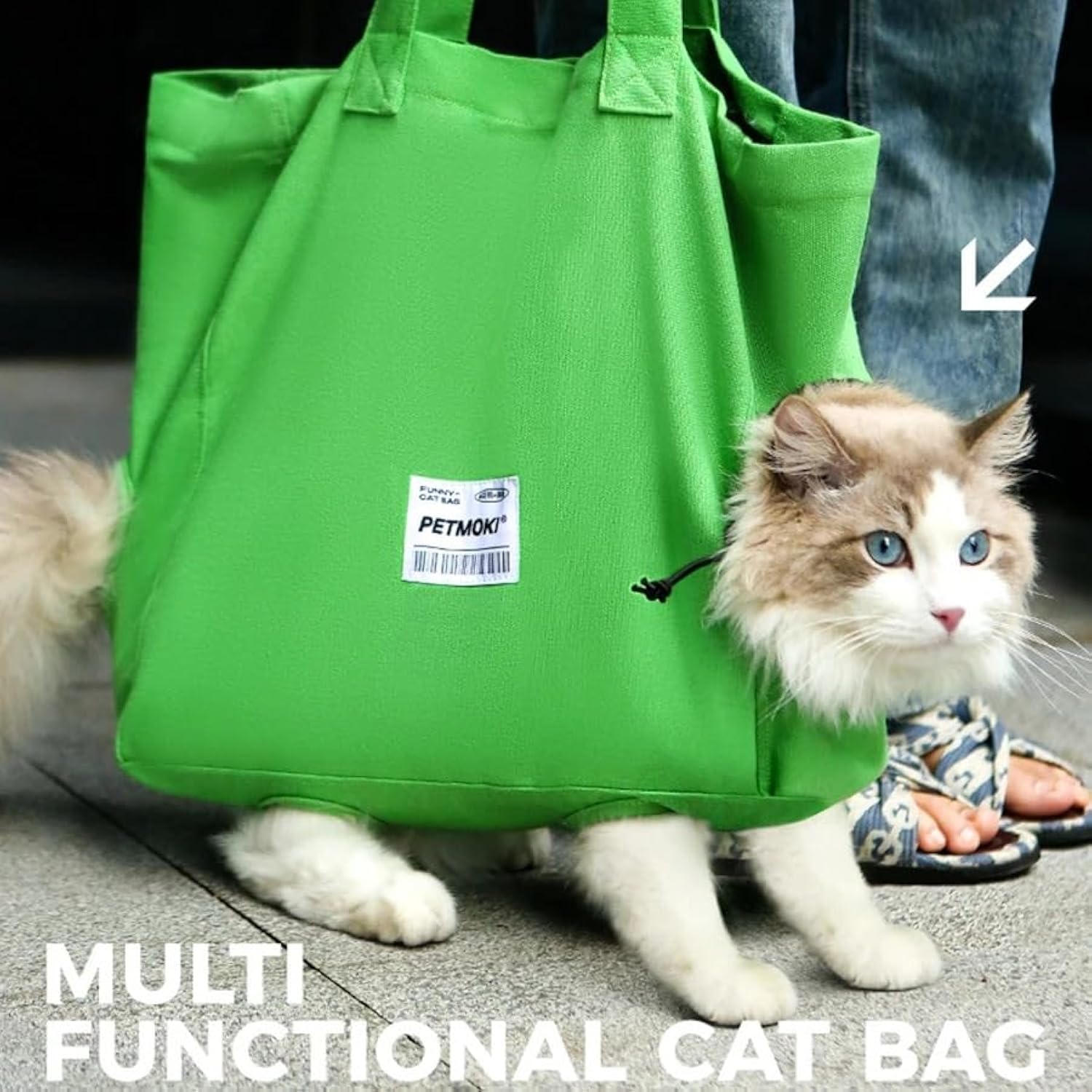 Felinoir Petmoki kissan kantolaukku vihreä