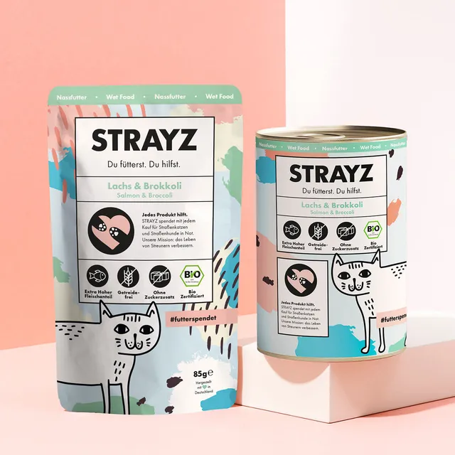 STRAYZ lohi-parsakaali märkäruoka kissalle 85g viljaton