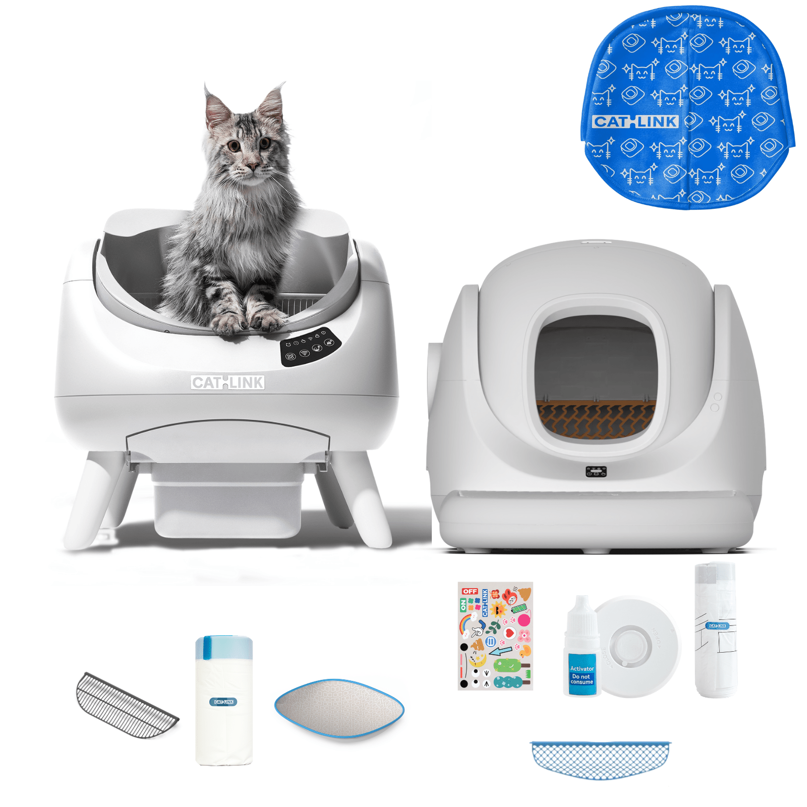 CATLINK Open-X valkoinen tuplapaketti 2x hiekkalaatikko
