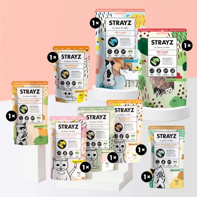 STRAYZ Bestseller kissanruokapaketti viljaton