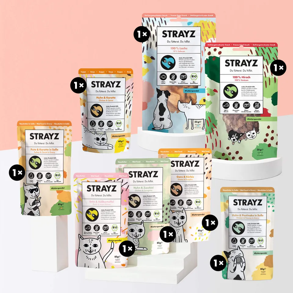 STRAYZ Bestseller kissanruokapaketti viljaton