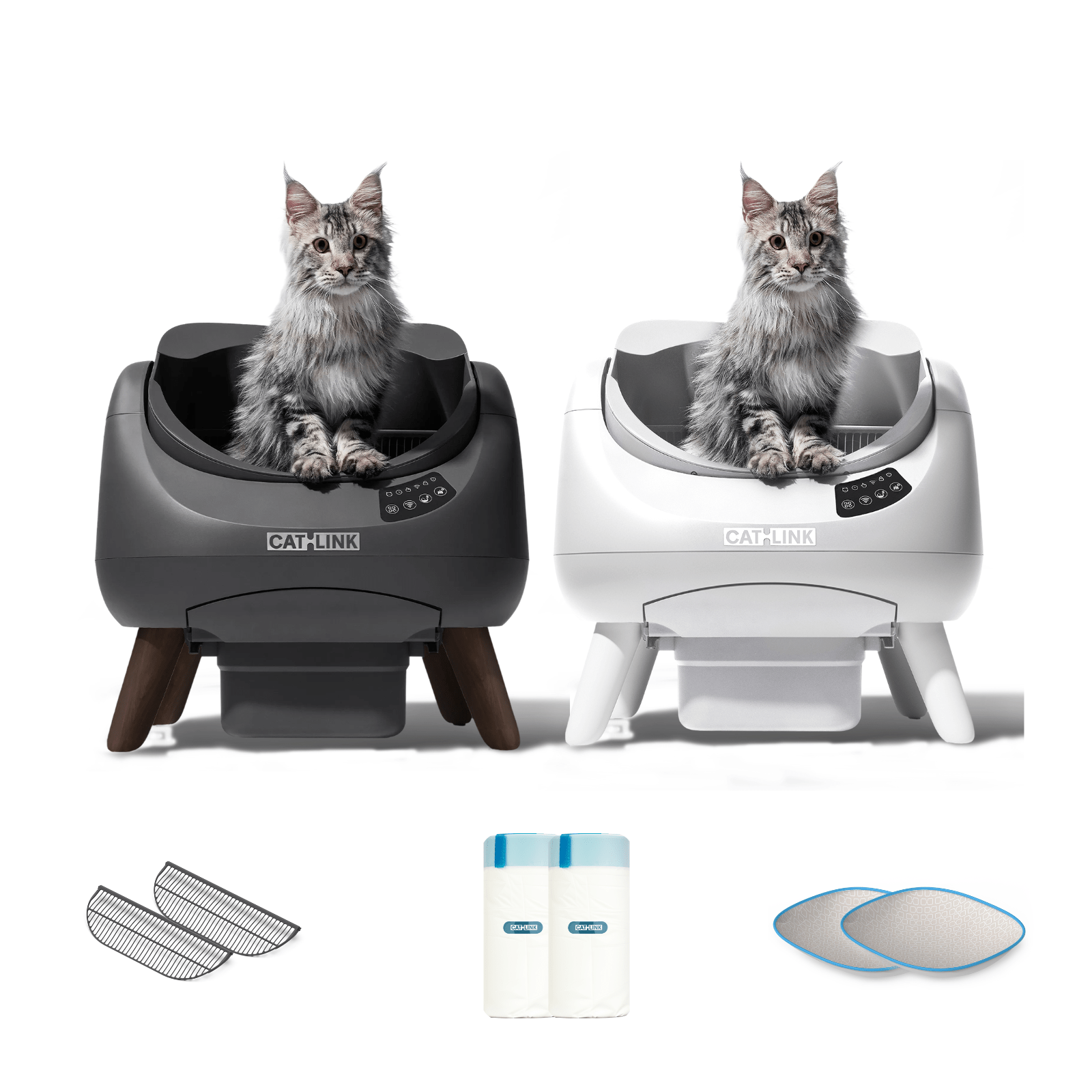 CATLINK Open-X valkoinen tuplapaketti 2x hiekkalaatikko