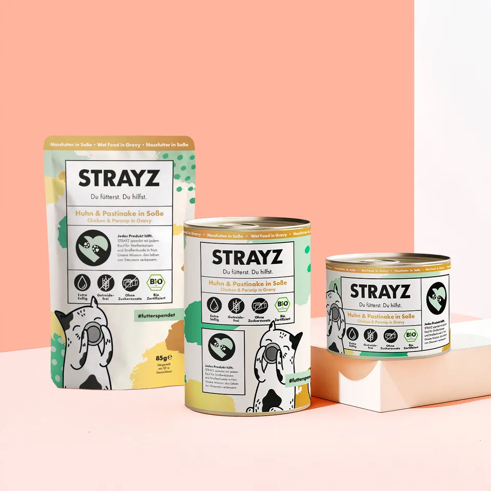 STRAYZ kissan märkäruoka kana-palsternakka 200g