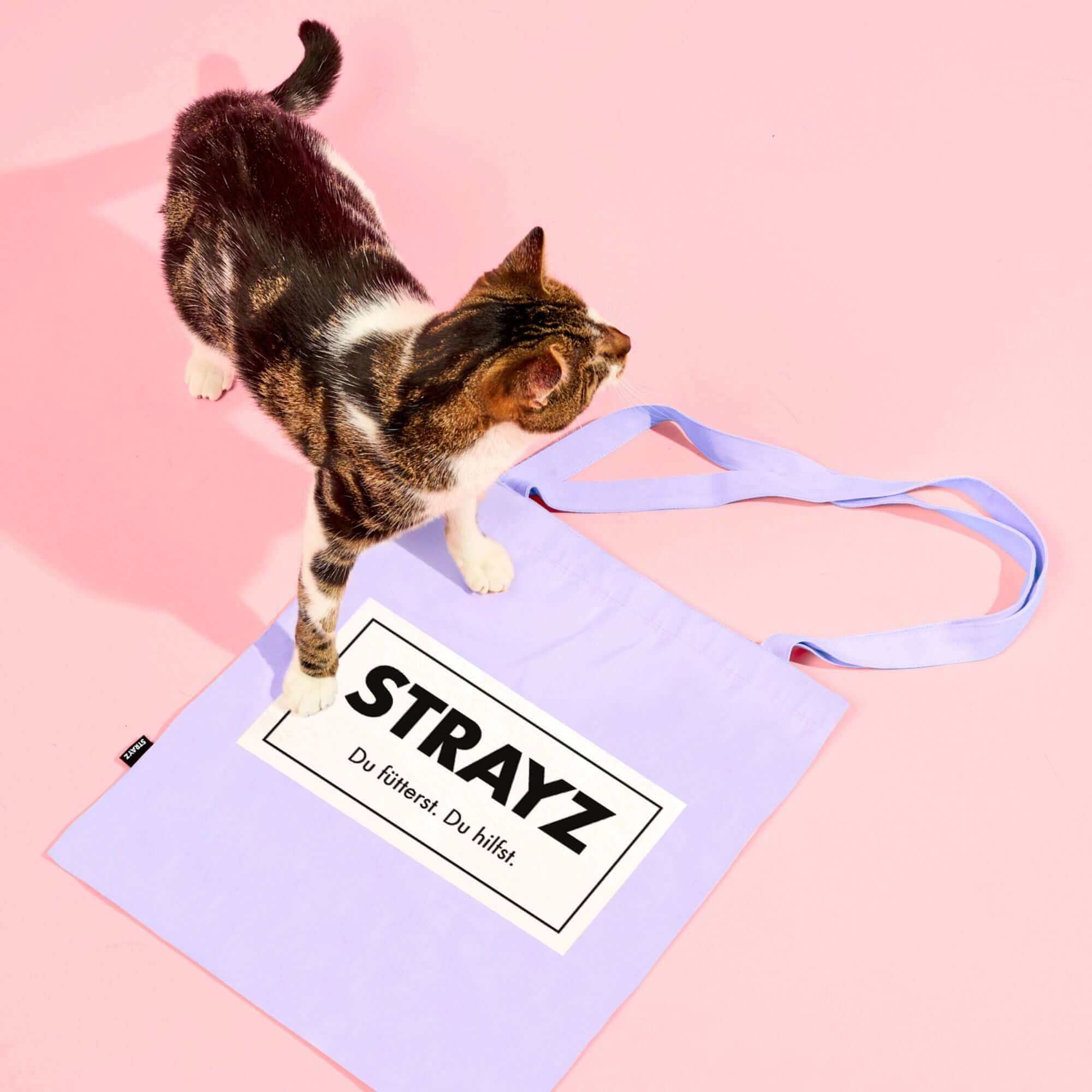 STRAYZ Miez kangaskassi lila puuvilla