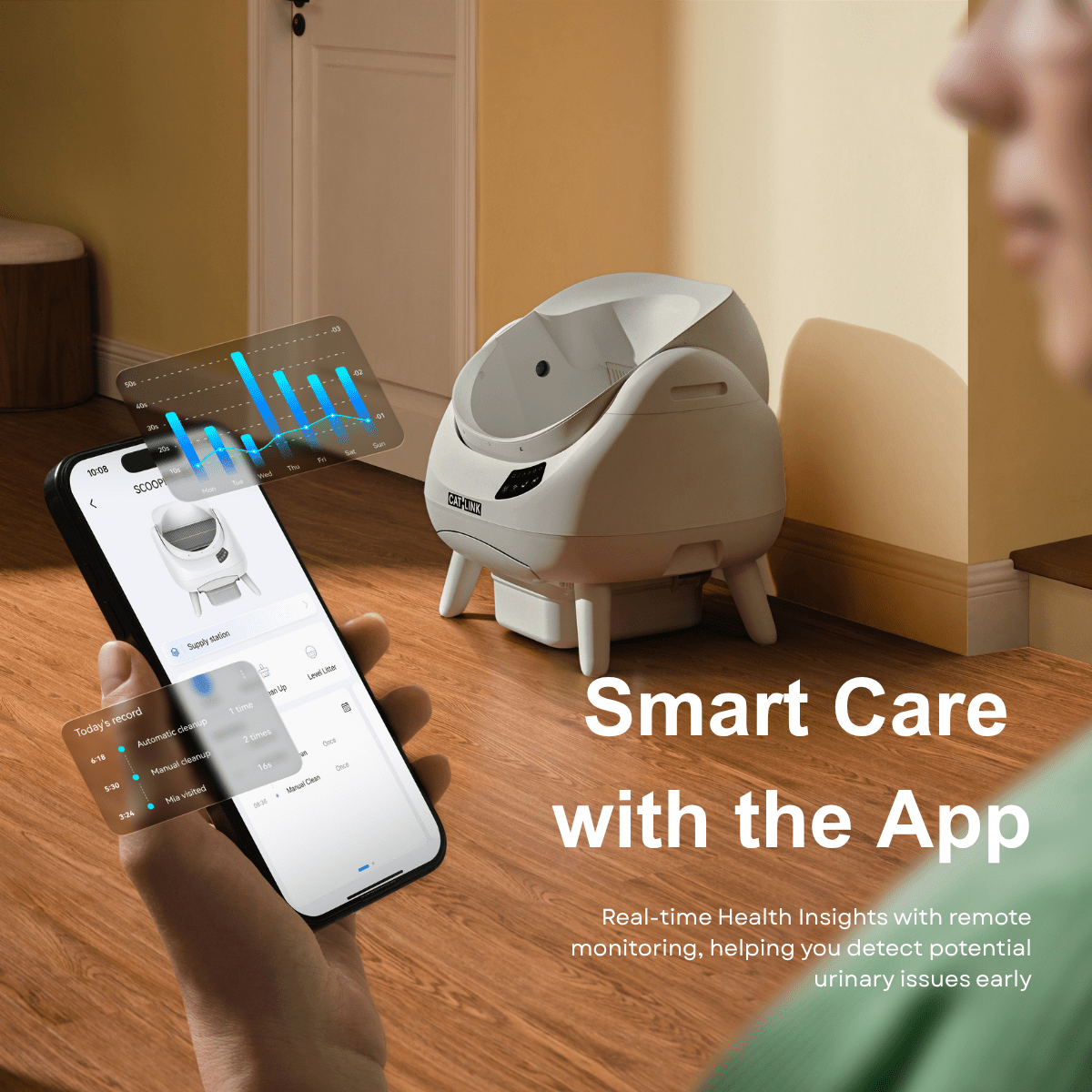 CATLINK Open-X Lite avoin hiekkalaatikko 12 l vaaleanharmaa