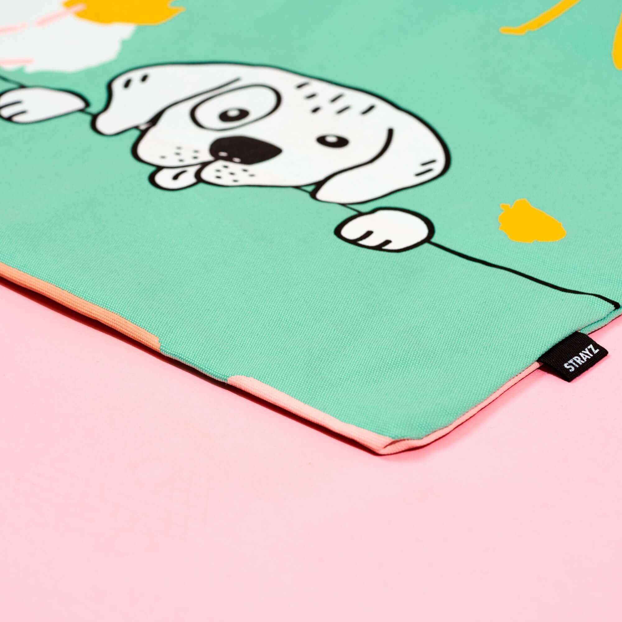 STRAYZ Doggo kangaskassi luomupuuvilla uniikki