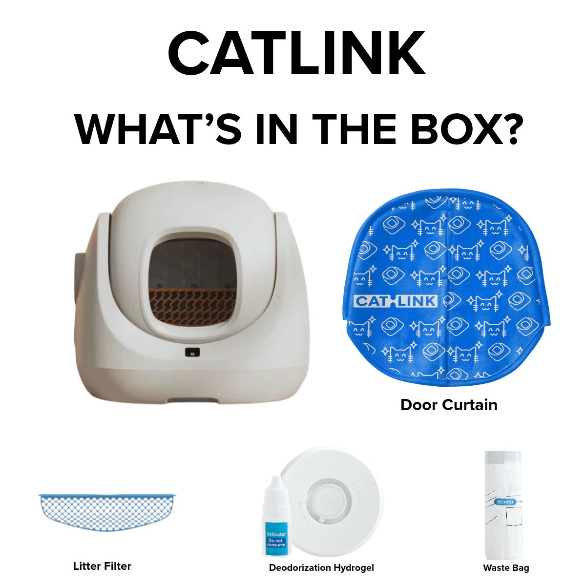 CATLINK Baymax Lite itsepuhdistuva hiekkalaatikko harmaa