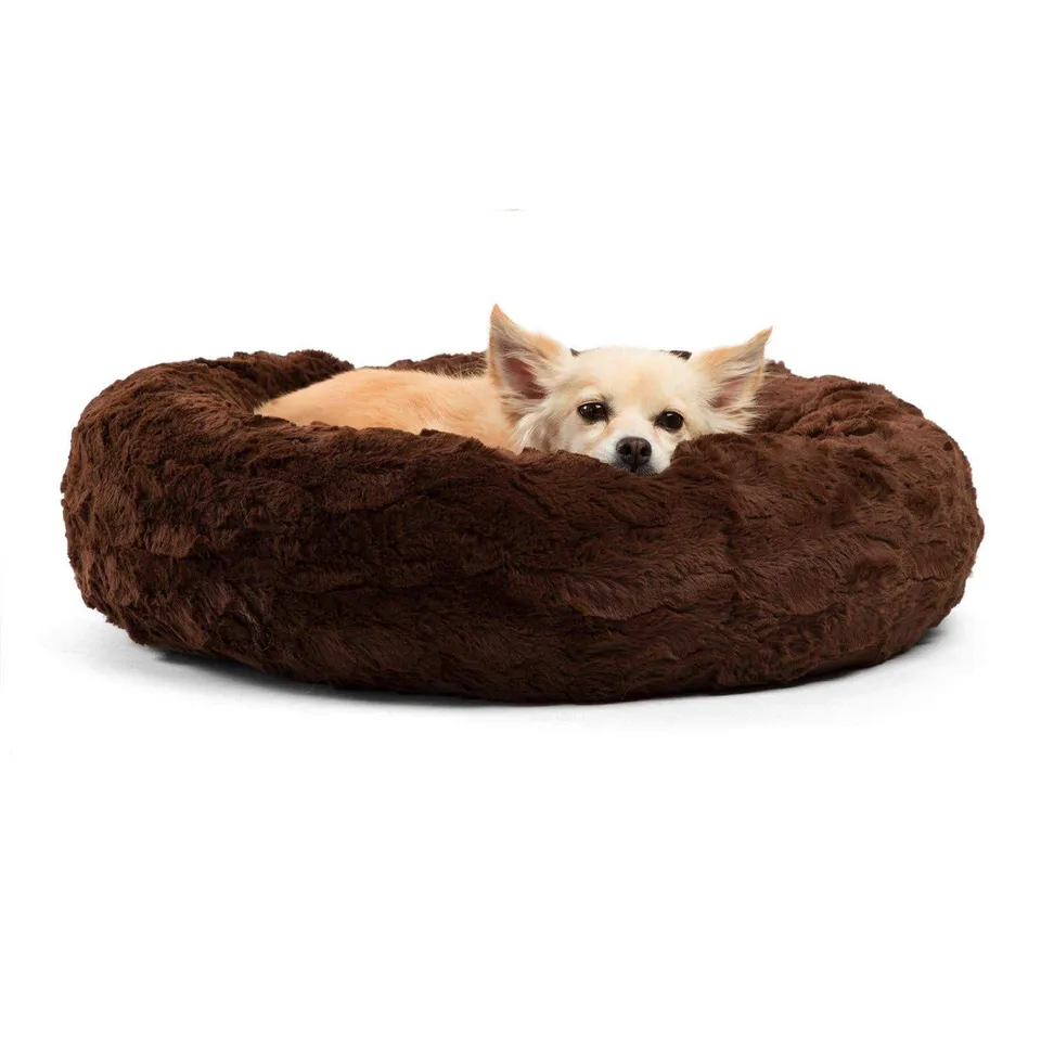 Best Friends By Sheri Calming Donut Lux Fur koiranpeti 58 cm Chocolate rauhoittava