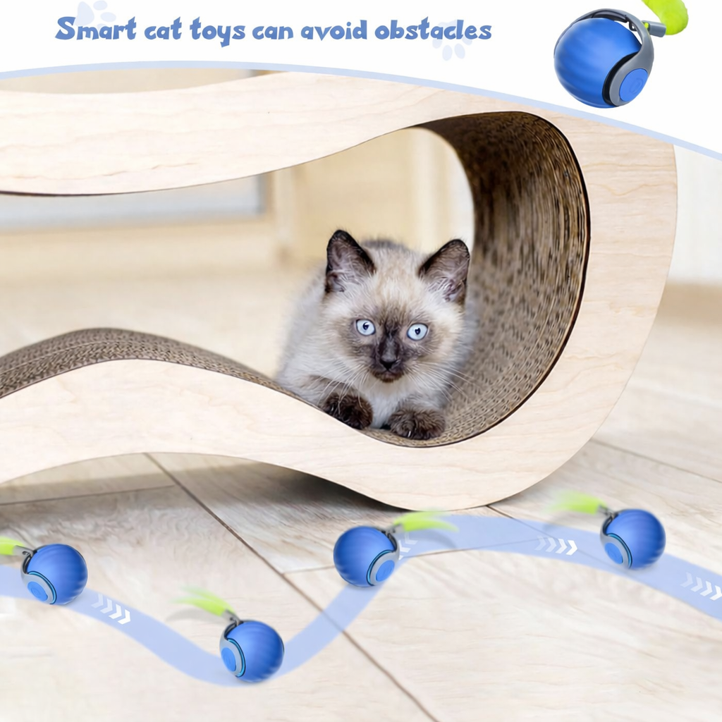 Felinoir Interactive Cat Toys kissalelu sininen liikkuva