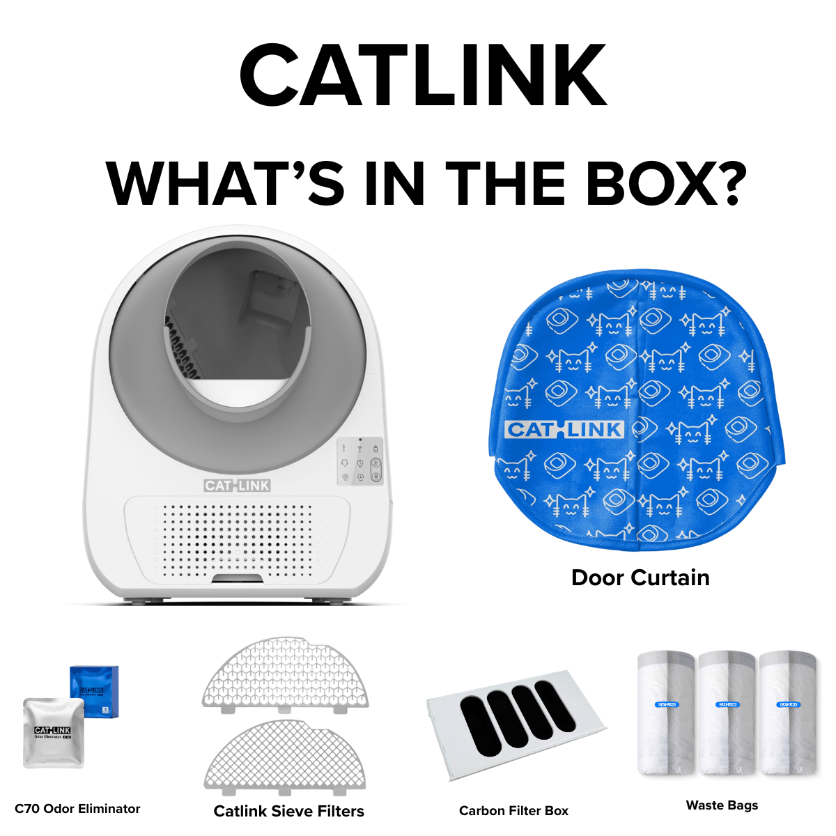 CATLINK Pro-X Luxury kissanhiekkalaatikko rampilla UV-puhdistus