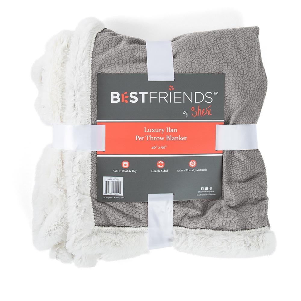 Best Friends Ilan 40x50 lemmikkiviltti Gray vegaaniturkis