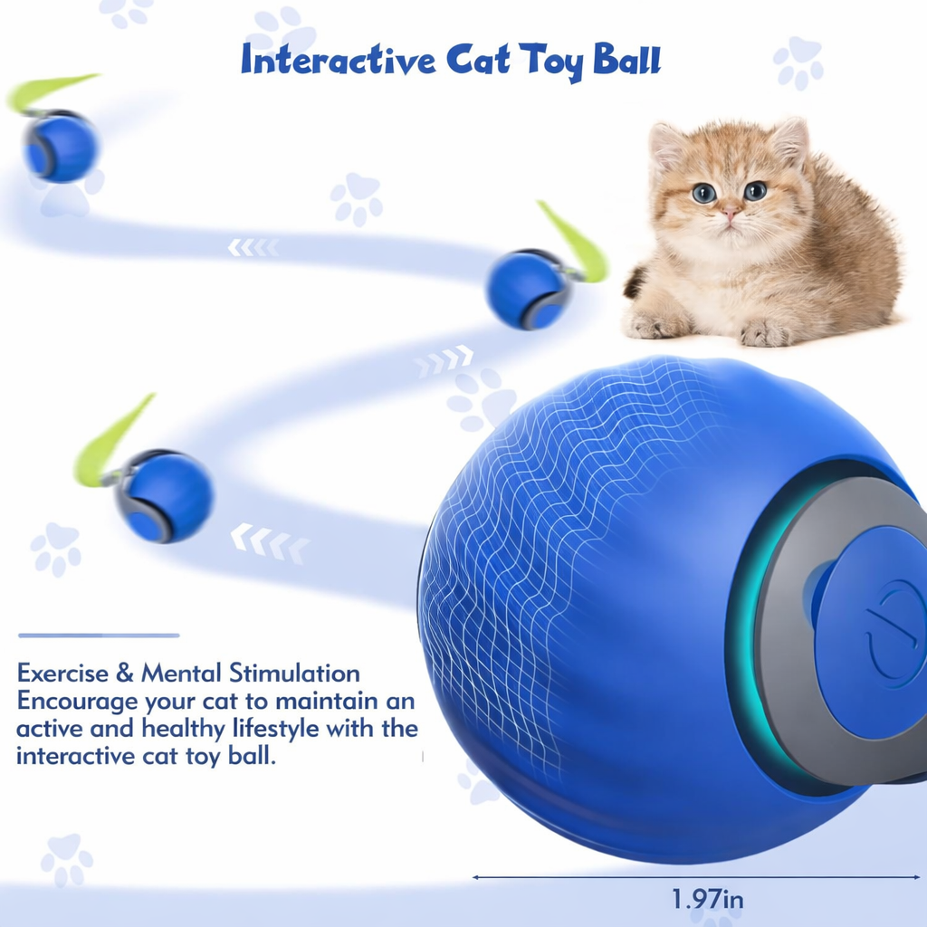 Felinoir Interactive Cat Toys kissalelu sininen liikkuva