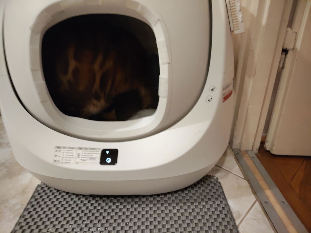 CATLINK Baymax itsepuhdistuva kissanhiekkalaatikko valkoinen roosa